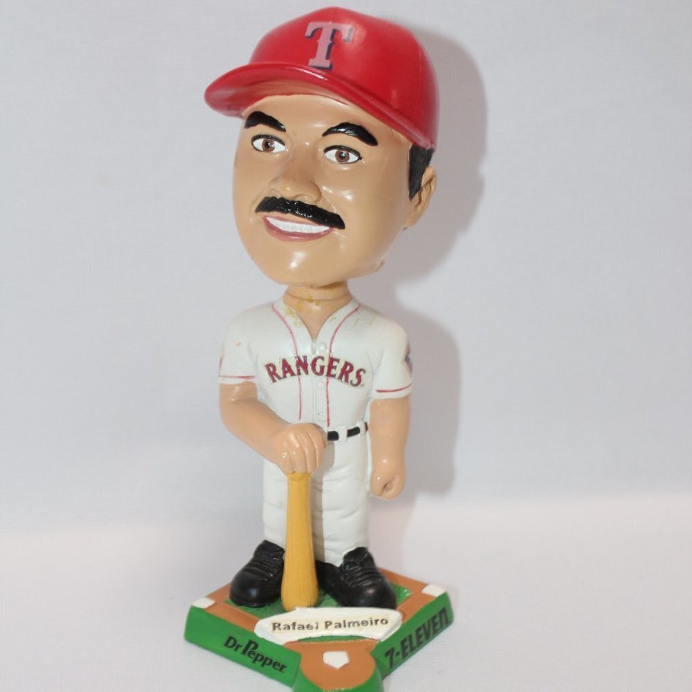 MLB Texas Rangers Rafael Palmeiro Vintage Bobblehead Dr Pepper 7-Eleven Baseball